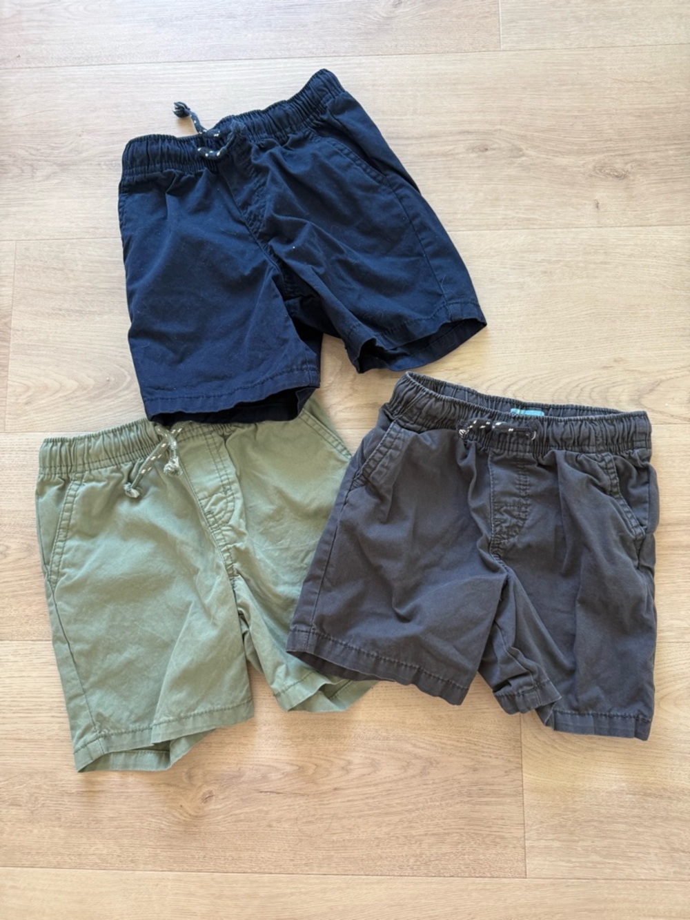 3T Cat & Jack Elastic Waist Pull-On Shorts - Navy, Olive, Gray